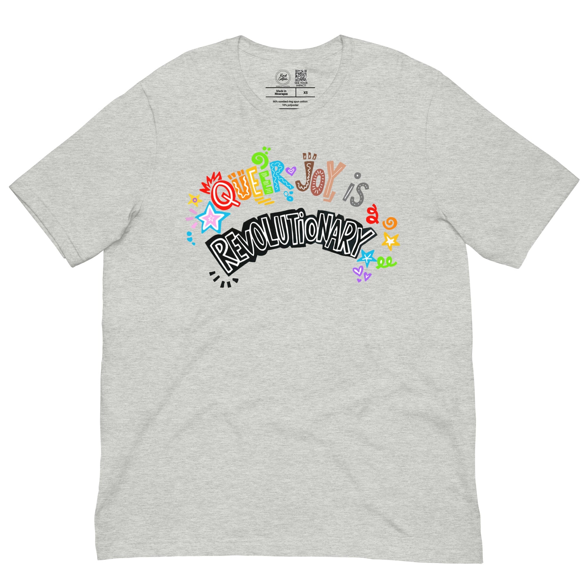 Shop Queer Joy is Revolutionary Classic Tee-Heather Grey at Ruby Joy Boutique, a Women's Clothing Store in Pickerington, Ohio