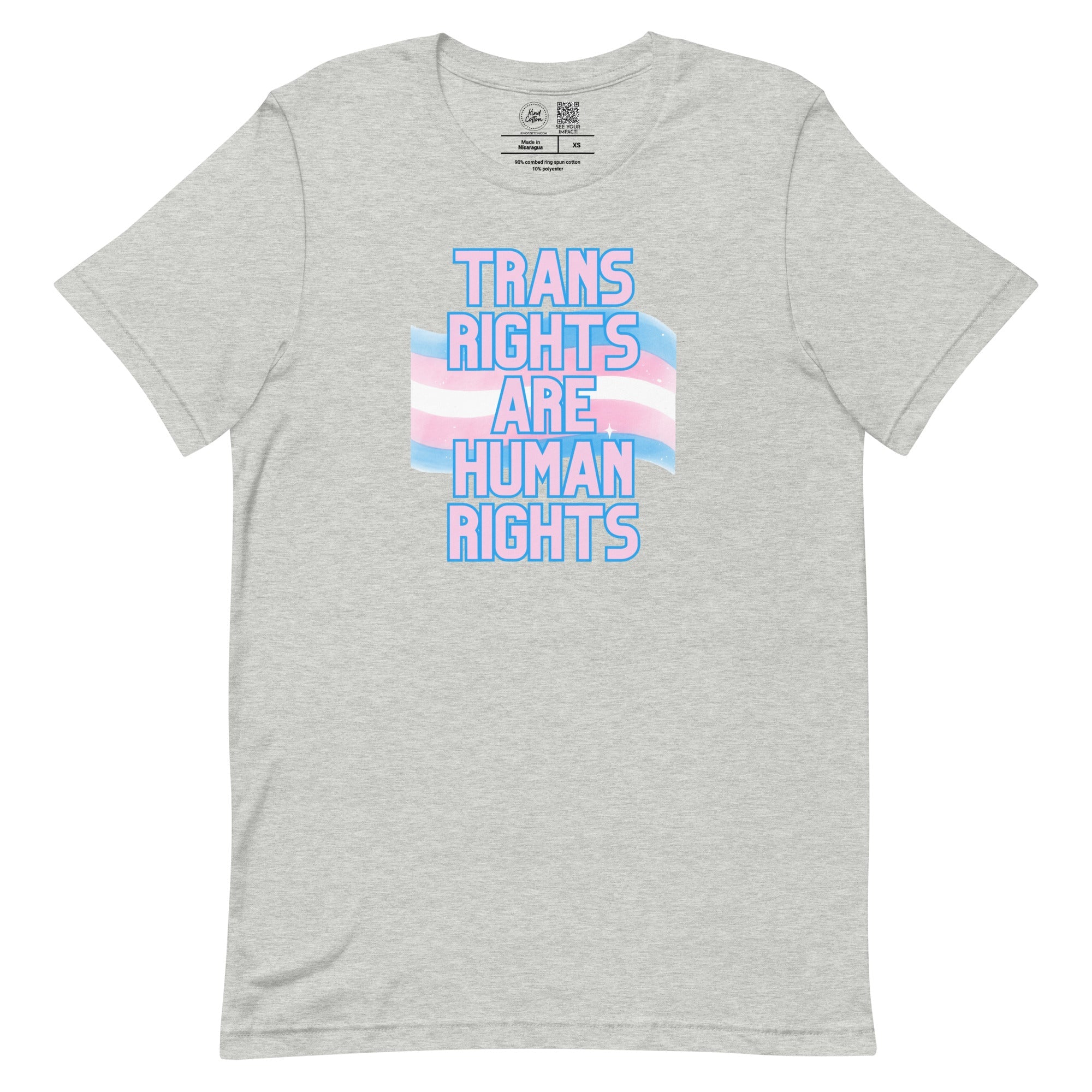 Shop Trans Rights are Human Rights Classic Tee-Heather Grey at Ruby Joy Boutique, a Women's Clothing Store in Pickerington, Ohio