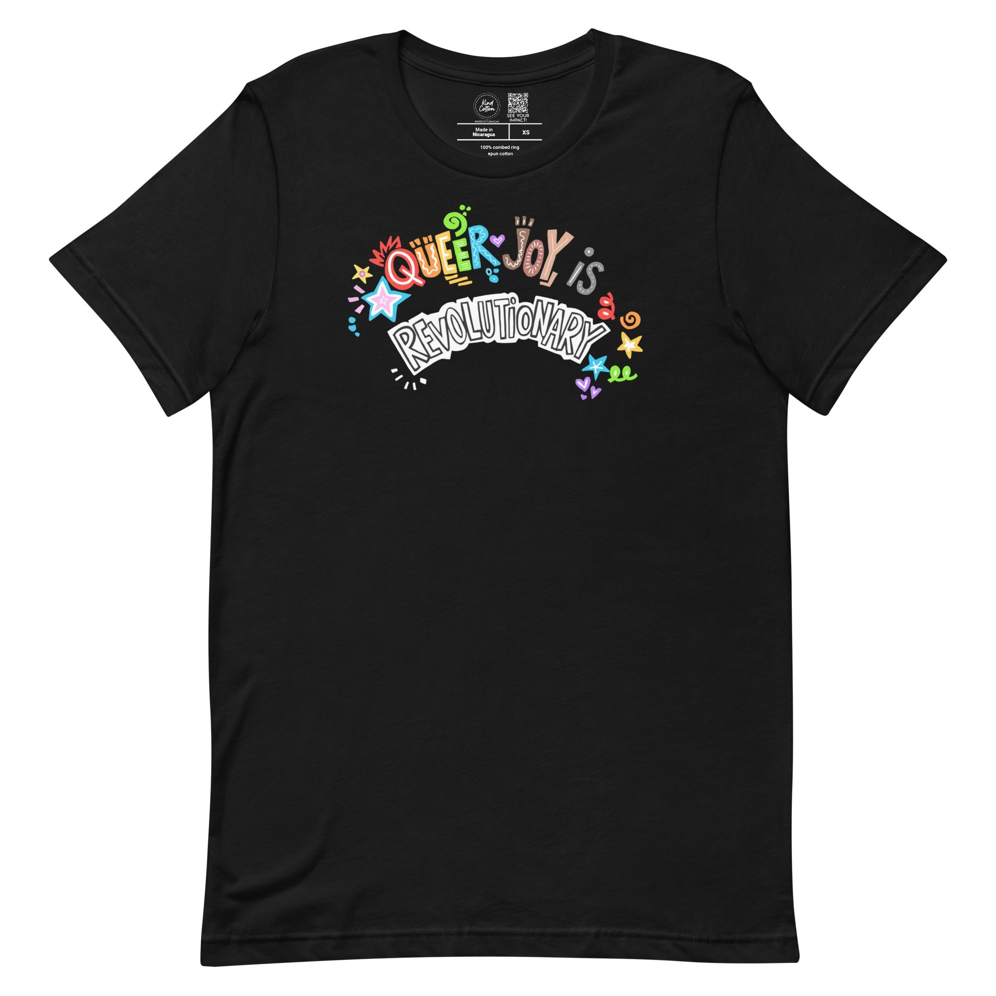 Shop Queer Joy is Revolutionary Classic Tee-Black at Ruby Joy Boutique, a Women's Clothing Store in Pickerington, Ohio