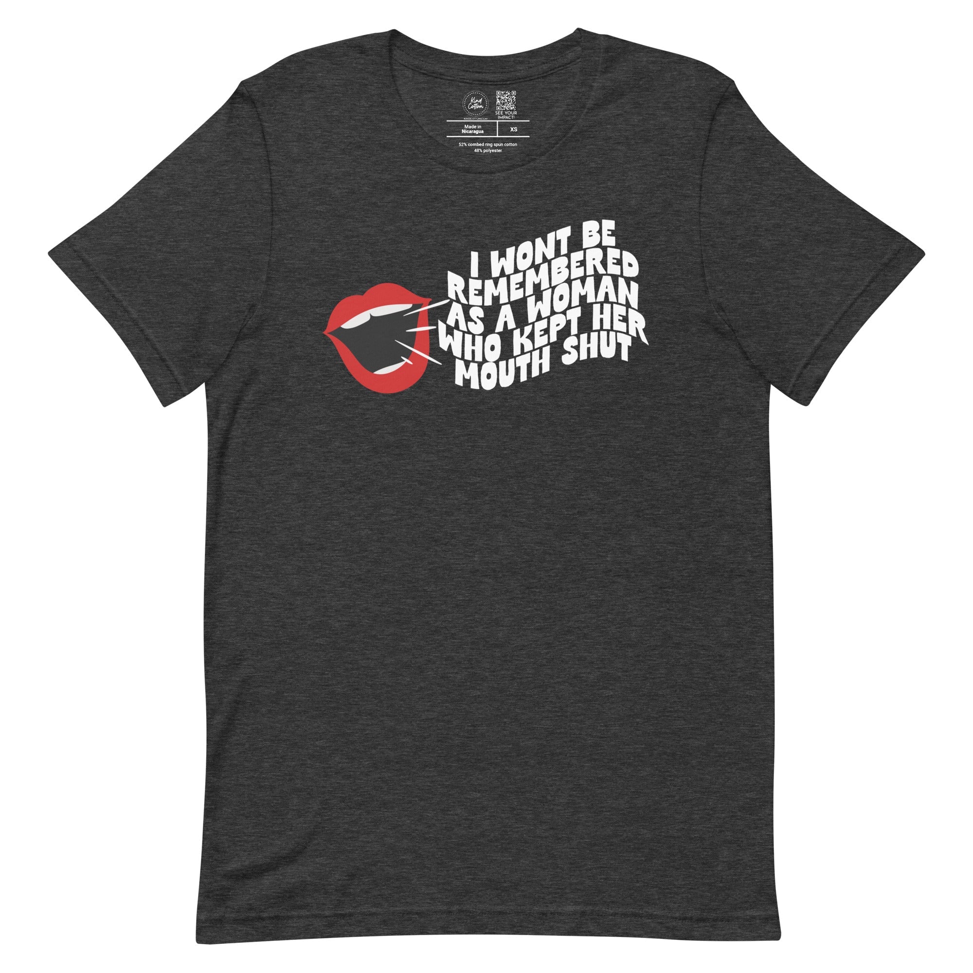 Shop Won't Be Remembered Classic Tee-Charcoal at Ruby Joy Boutique, a Women's Clothing Store in Pickerington, Ohio