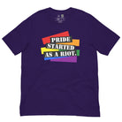 Shop Pride Started as a Riot Classic Tee-Purple at Ruby Joy Boutique, a Women's Clothing Store in Pickerington, Ohio