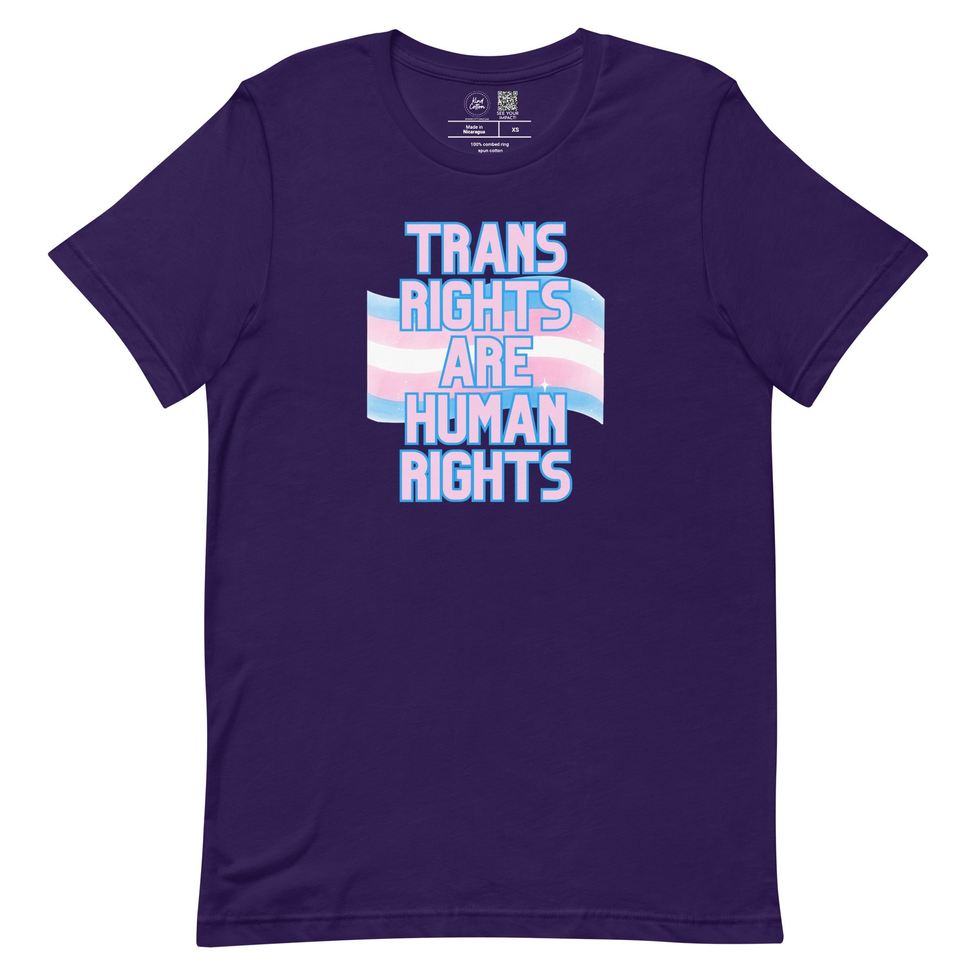 Shop Trans Rights are Human Rights Classic Tee-Purple at Ruby Joy Boutique, a Women's Clothing Store in Pickerington, Ohio