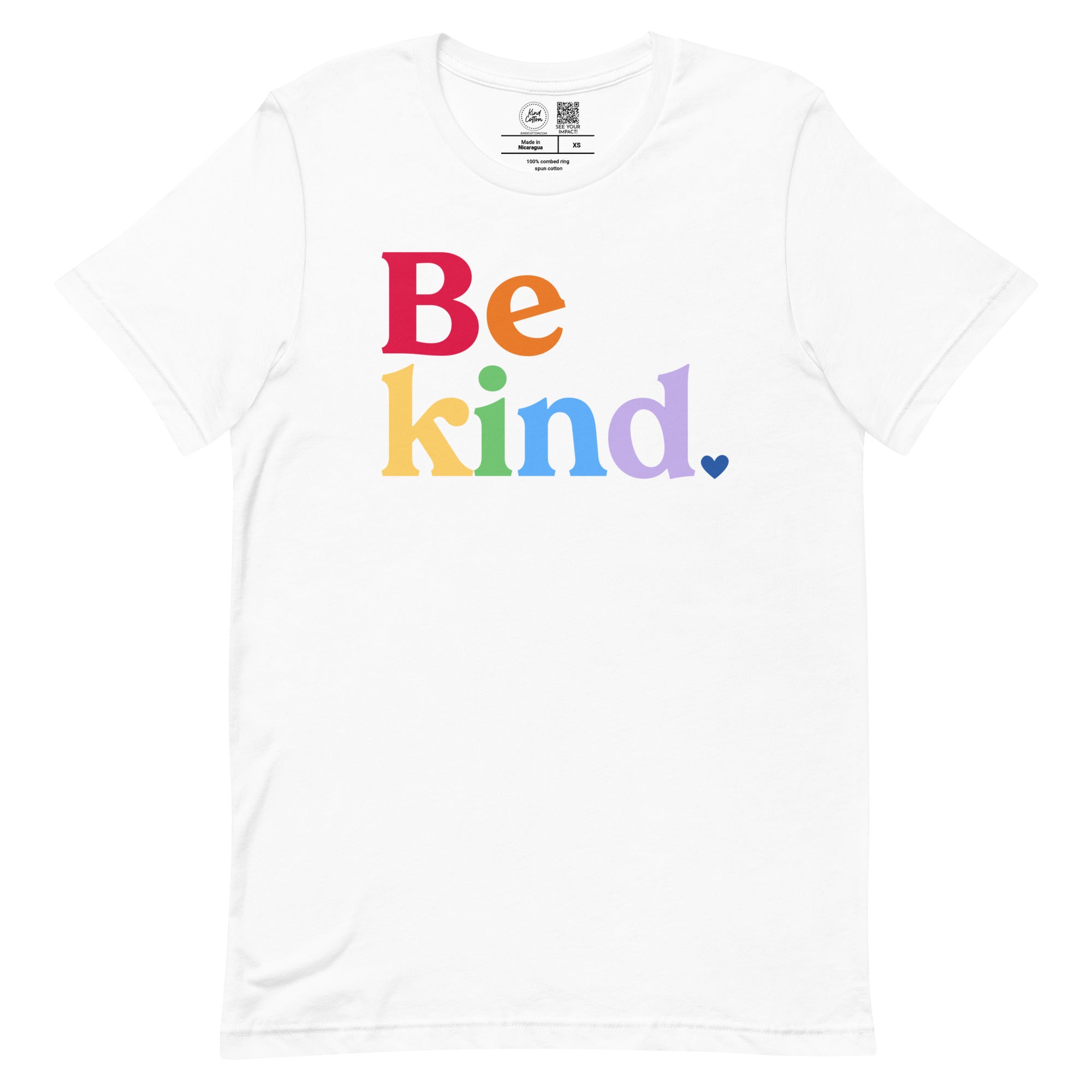 Be Kind Rainbow Classic Tee | Kind Cotton